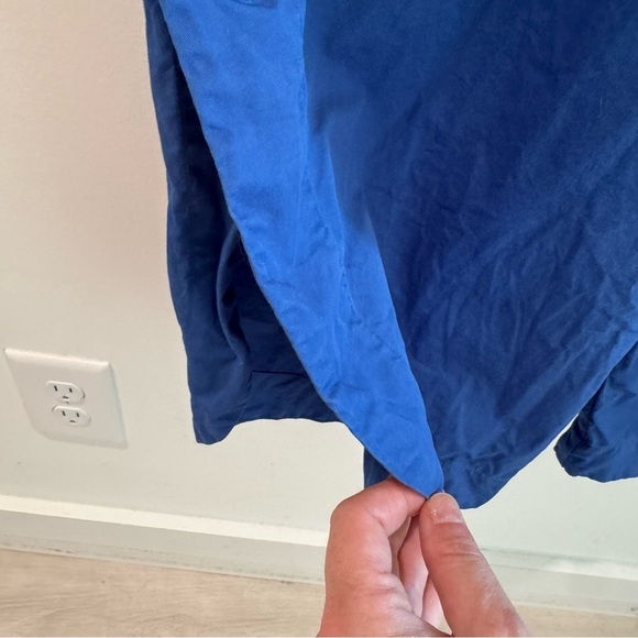 Mare Mare X Anthropologie Cobalt Blue Curved Hem Cropped Wide Leg Pants Medium - Picture 6 of 9